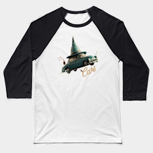 Wizard Flying Car Shirt, Vintage Flying Cars Baseball T-Shirt